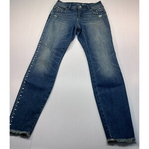 INC Skinny Leg Curvy Fit destressed Women's Size 2 Jeans (0268)
